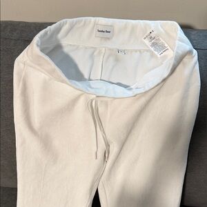 Sunday Best White Drawstring Sweatpants